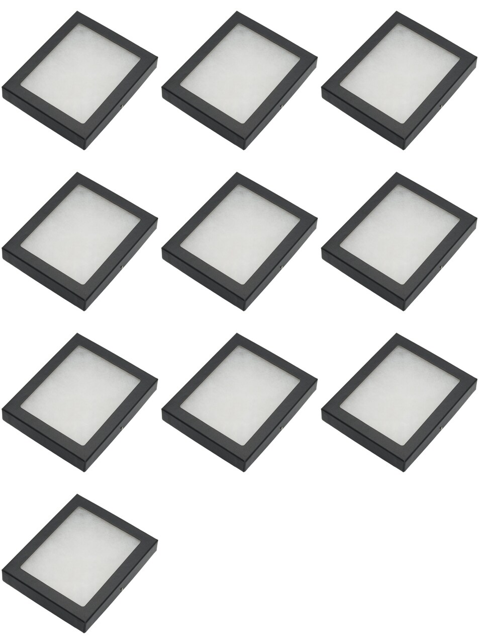 Display Cases Mount Frame Case with Glass Top 5 1/2" x 4 1/2" x 3/4" Pack of 10